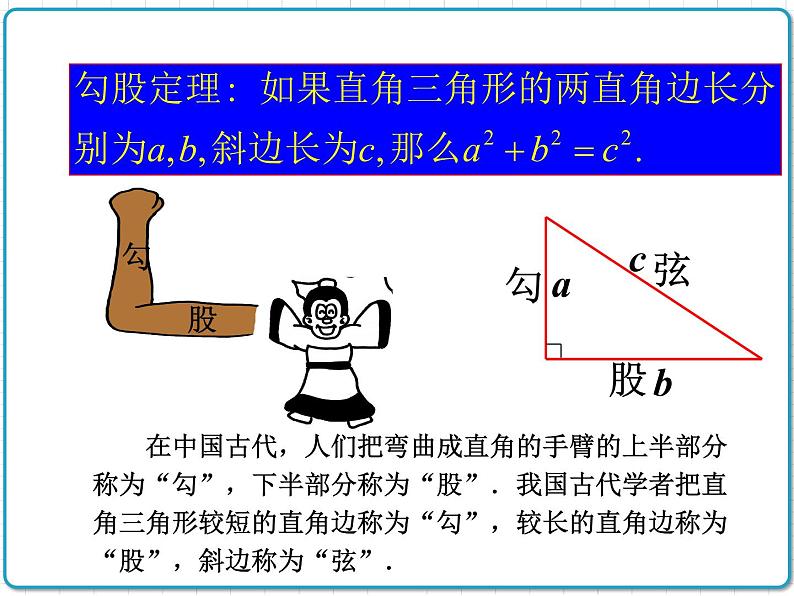 初中数学华东师大版（2012）八年级上册 第十四章 14.1.1 直角三角形三边的关系 课件07