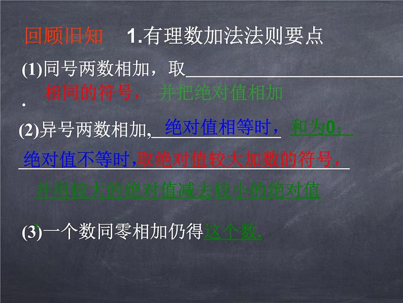 初中数学华东师大版七年级上册 第二章 2.6.2 有理数加法的运算律 课件第2页