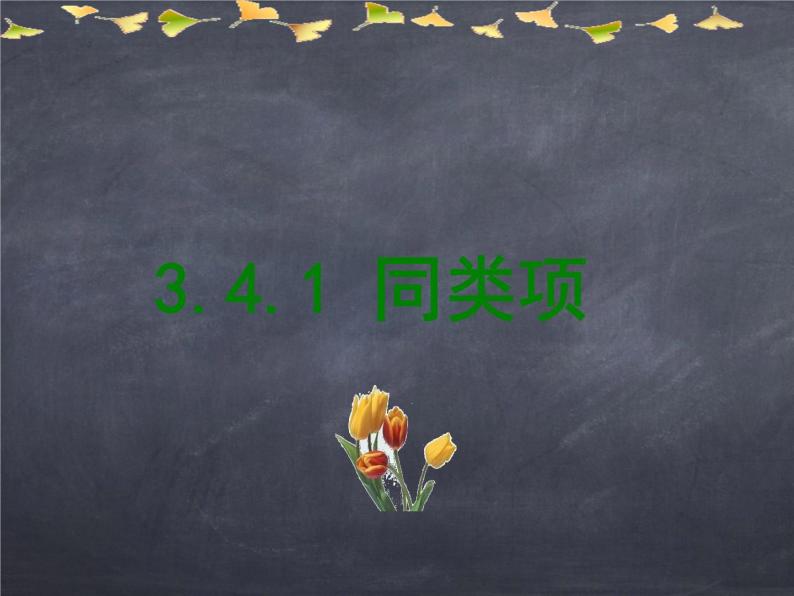 初中数学华东师大版七年级上册 第三章 3.4.1 同类项 课件01
