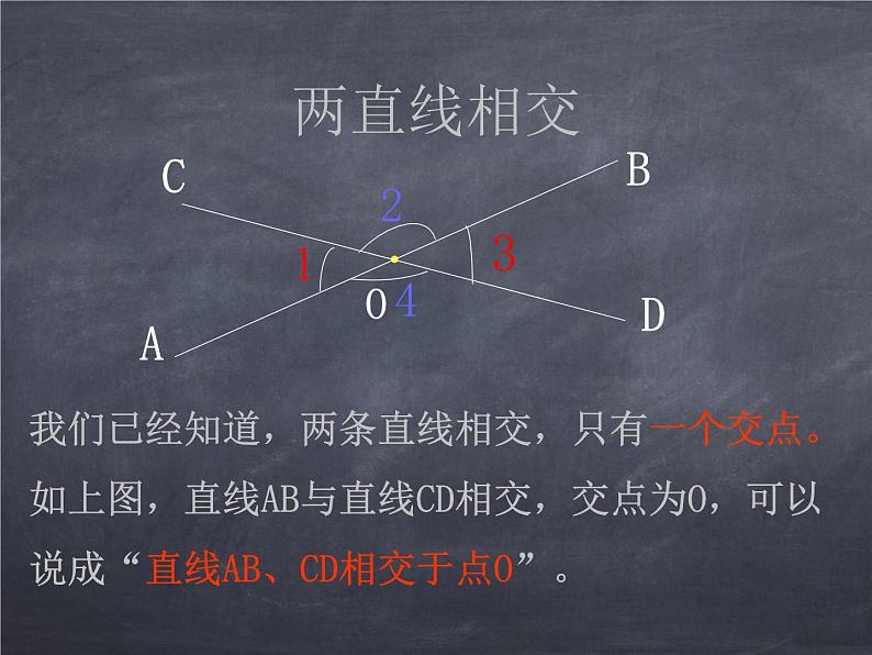 初中数学华东师大版七年级上册 第五章 5.1.1 对顶角 课件03