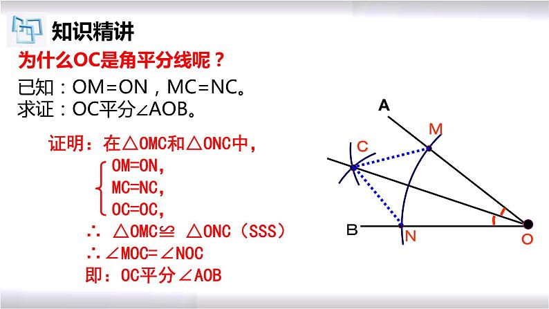 初中数学冀教版八年级上册 16.3 第1课时 角的平分线的性质 课件第7页