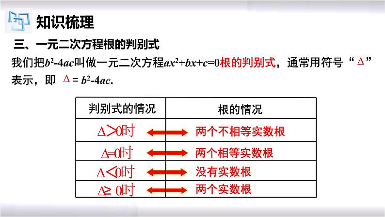 初中数学冀教版九年级上册 第24章 一元二次方程章节复习 课件06