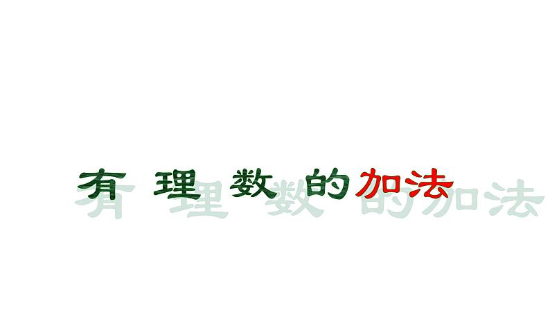 人教版七年级上册《有理数的加法》教学课件01