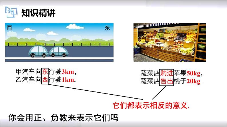 初中数学冀教版七年级上册 1.1 第1课时 正数和负数 课件08