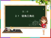 初中数学第2章 解直角三角形2.1 锐角三角比教学演示课件ppt