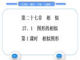 人教版九年级数学下第二十七章相似27.1图形的相似第1课时　相似图形习题课件