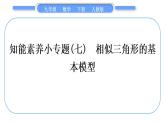 人教版九年級數(shù)學(xué)下第二十七章相似27.2相似三角形知能素養(yǎng)小專題(七)　相似三角形的基本模型習(xí)題課件