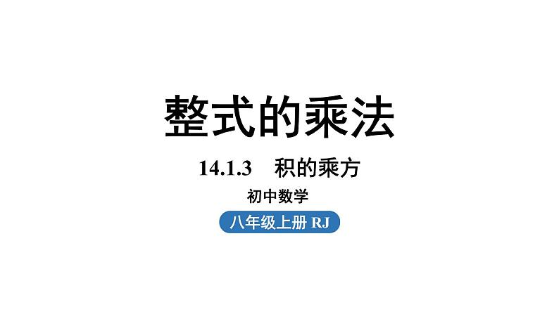 14.1 整式的乘法课时3 初中数学人教版八年级上册实用课件01