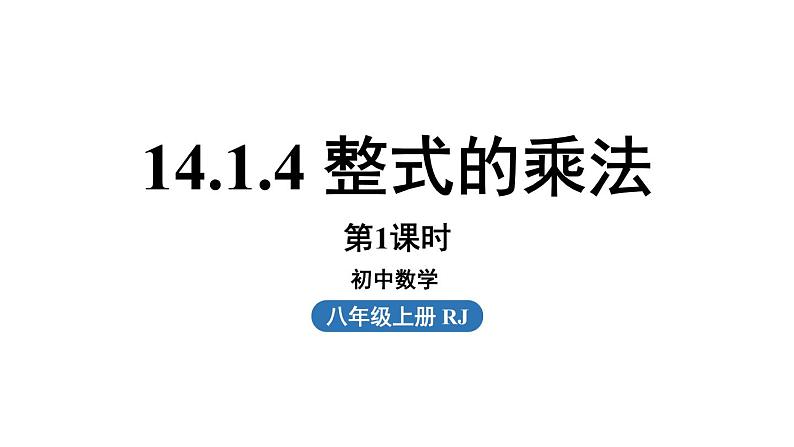 14.1 整式的乘法课时4 初中数学人教版八年级上册实用课件01