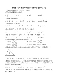 河南省南阳市第十三中学校2022-2023学年九年级上学期第一次月考数学试题（含答案）