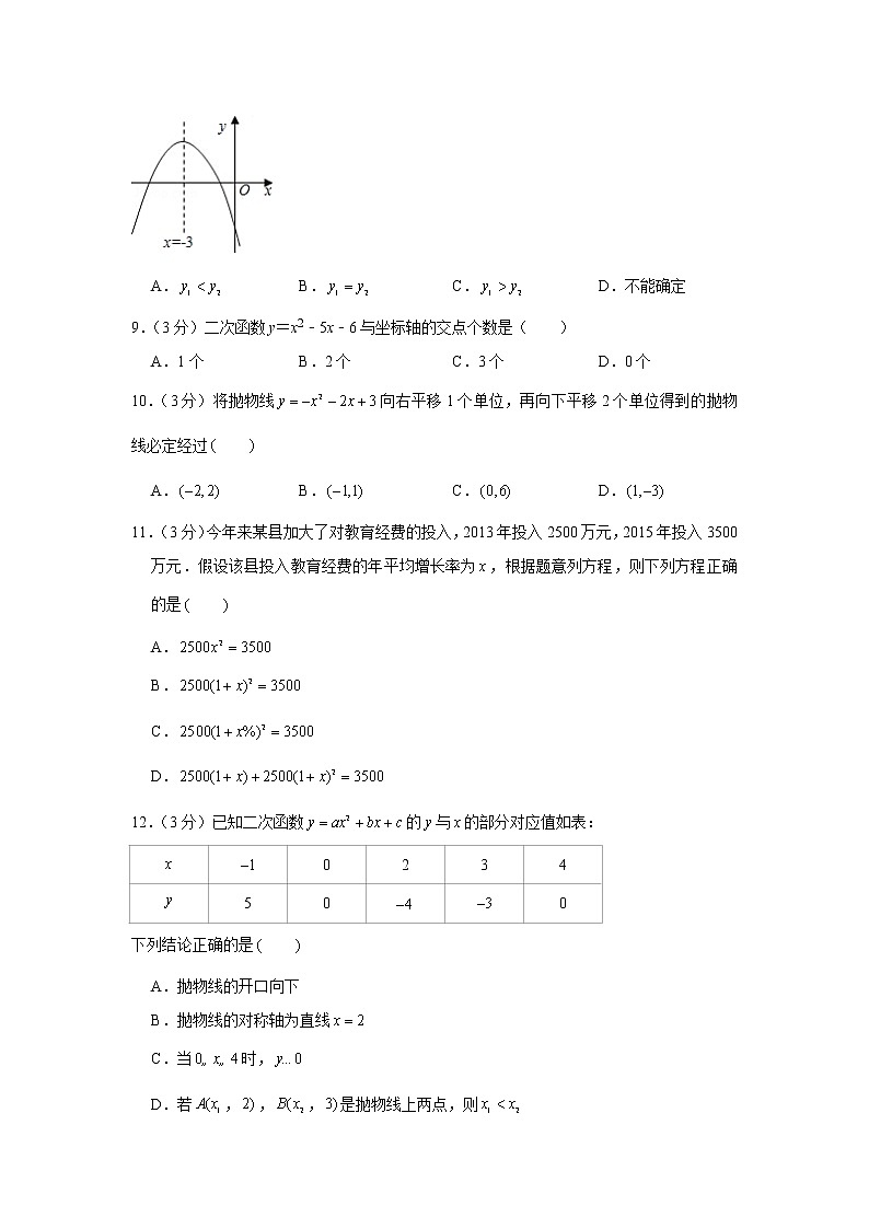 山东省临沂市兰山区沂州实验学校2022-2023学年九年级上学期第一次月考数学试卷（含答案）第2页