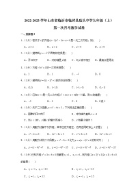 山东省临沂市临沭县店头初级中学2022-2023学年九年级上学期第一次月考数学试题（含答案）