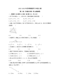 初中苏科版第三章 勾股定理综合与测试随堂练习题