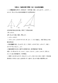 2022-2023学年八年级数学上学期期中分类复习专题01 勾股定理与等腰（边）结合的压轴题（含答案解析）