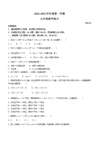 辽宁省大连市瓦房店市2022-2023学年九年级上学期10月月考数学试题(含答案)