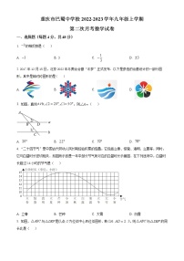 重庆市巴蜀中学校2022-2023学年九年级上学期第二次月考数学试题(含答案)