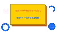 2023年中考数学一轮复习精品课件专题04 一次方程与方程组