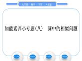 人教版九年级数学下第二十七章相似27.2相似三角形知能素养小专题(八)　圆中的相似问题习题课件