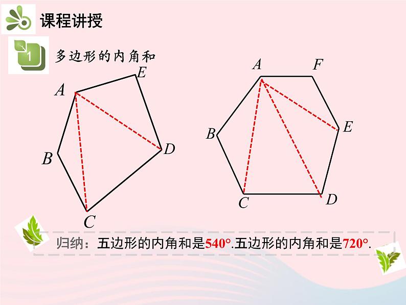 2022八年级数学上册第十一章三角形11.3多边形及其内角和11.3.2多边形的内角和教学课件新版新人教版07