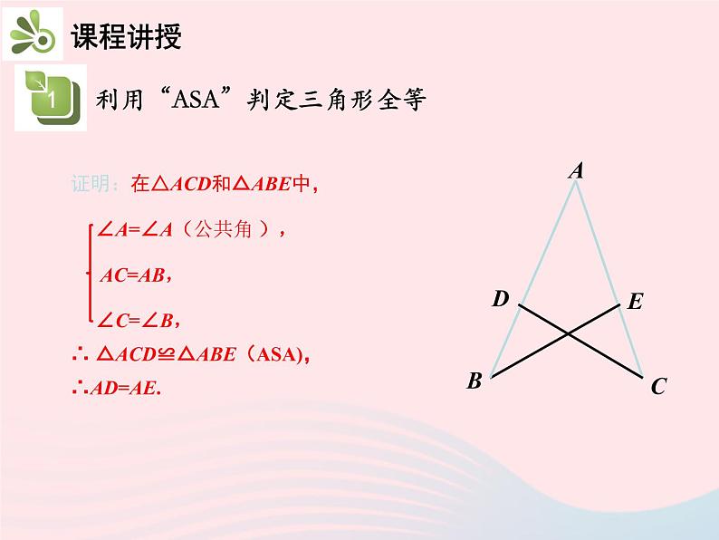 2022八年级数学上册第十二章全等三角形12.2三角形全等的判定第3课时利用ASA或AAS判定三角形全等教学课件新版新人教版第8页