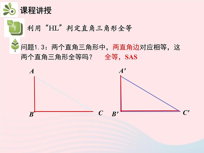 2022八年级数学上册第十二章全等三角形12.2三角形全等的判定第4课时利用HL判定直角三角形全等教学课件新版新人教版第6页