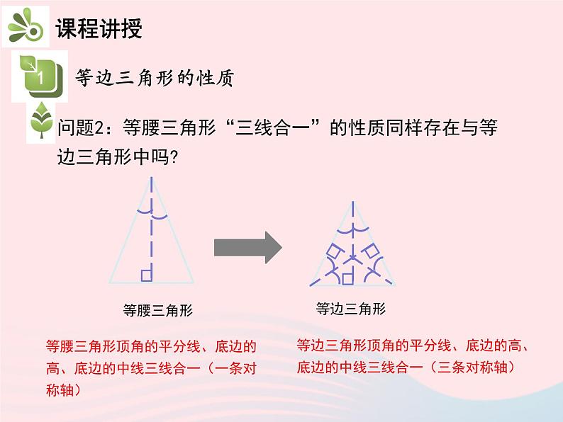 2022八年级数学上册第十三章轴对称13.3等腰三角形13.3.2等边三角形第1课时等边三角形的性质与判定教学课件新版新人教版第7页