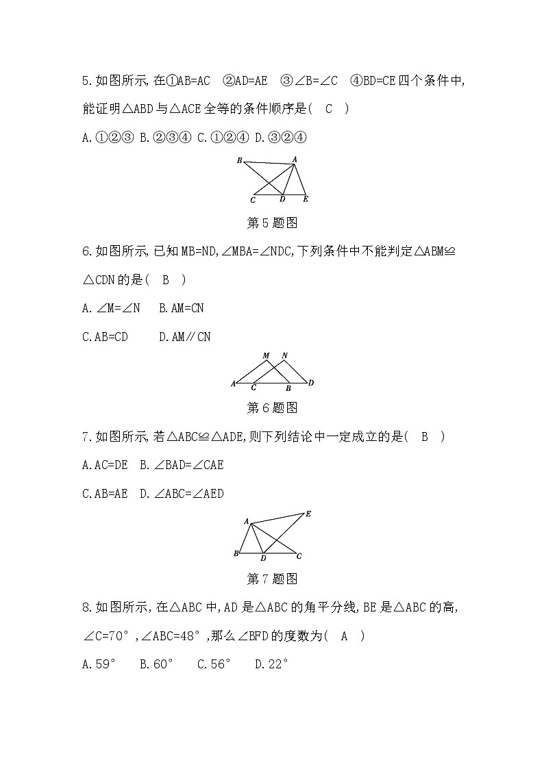 鲁教版五四制七年级数学上册第一章三角形测试题及答案第2页