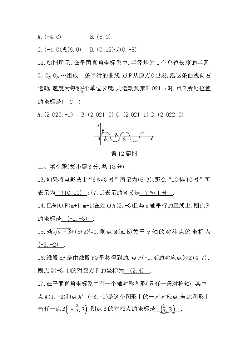 鲁教版五四制七年级数学上册第五章位置与坐标测试题及答案03