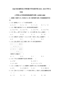 北京市首都师范大学附属中学实验学校2022--2023学年九年级上学期10月阶段性测试数学试卷(含答案)