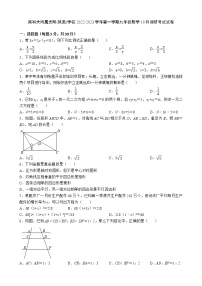 广东省深圳市南科大附属光明(凤凰)学校2022-2023学年 九年级上学期数学10月调研考试试卷(含答案)