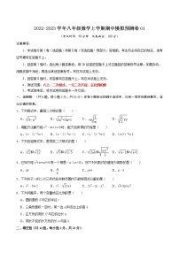 期中模拟预测卷01（测试范围：八上：二次根式、一元二次方程、正比例函数） -八年级数学上学期期中期末考点大串讲（沪教版）