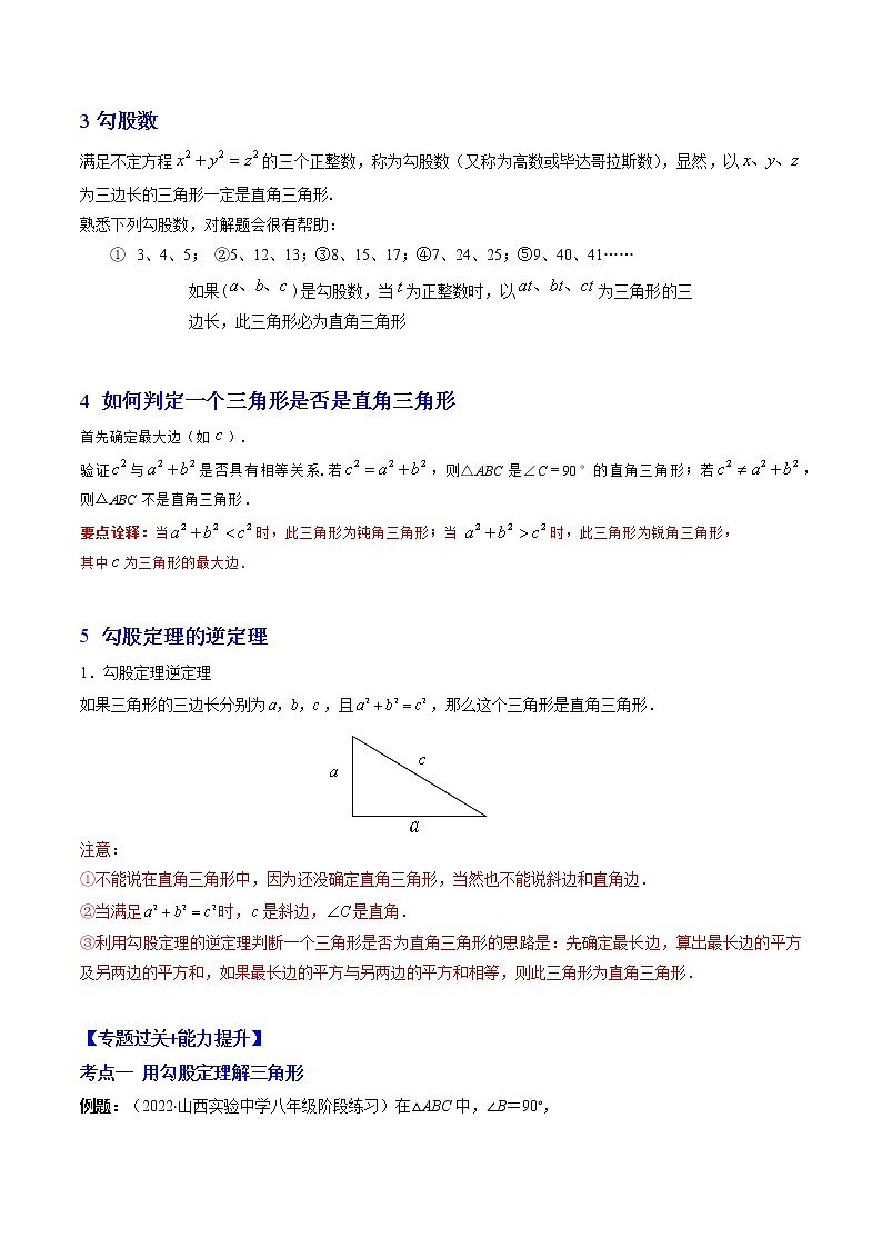 专题03 勾股定理突破核心考点【知识梳理+解题方法+专题过关】 （原卷版）第3页