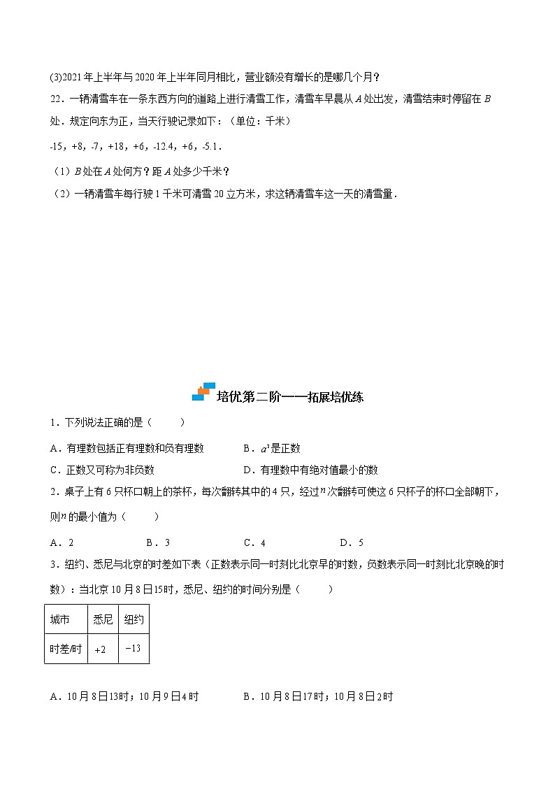 【培优分级练】北师大版数学七年级上册 专题2.1《有理数》培优三阶练（含解析）03