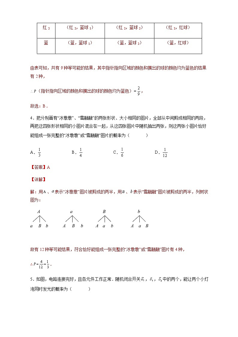 【培优分级练】人教版数学九年级上册 25.2《用列举法求概率》培优三阶练（含解析）03
