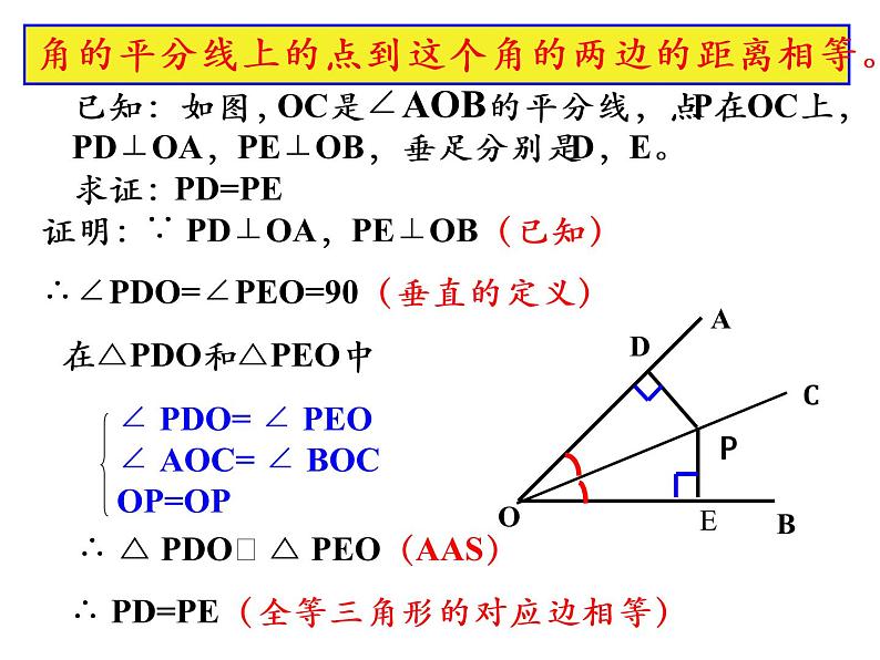 人教版八年级上册数学《角的平分线的性质》课件第7页