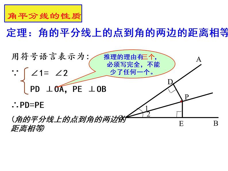 人教版八年级上册数学《角的平分线的性质》课件第8页