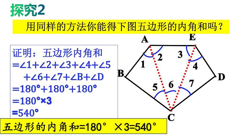 人教版八年级上册数学《多边形的内角和》课件第6页