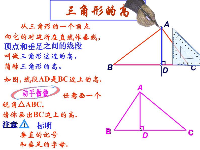 人教版八年级上册数学《三角形的高、中线与角平分线》课件第4页