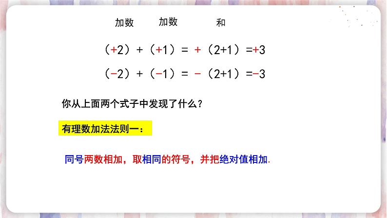 苏科版数学七年级上册 2.5 有理数的加法与减法 PPT课件+教案05