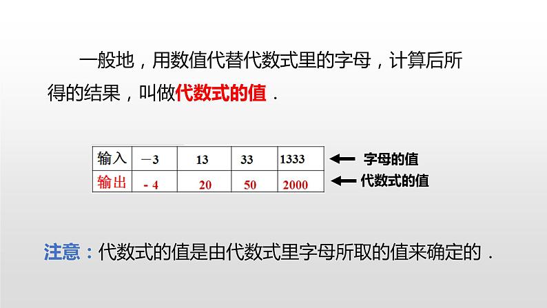 4.3 代数式的值 浙教版数学七年级上册同步新授课件06