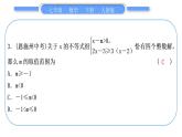 人教版七年级数学下单元周周测(十)(9.3)习题课件