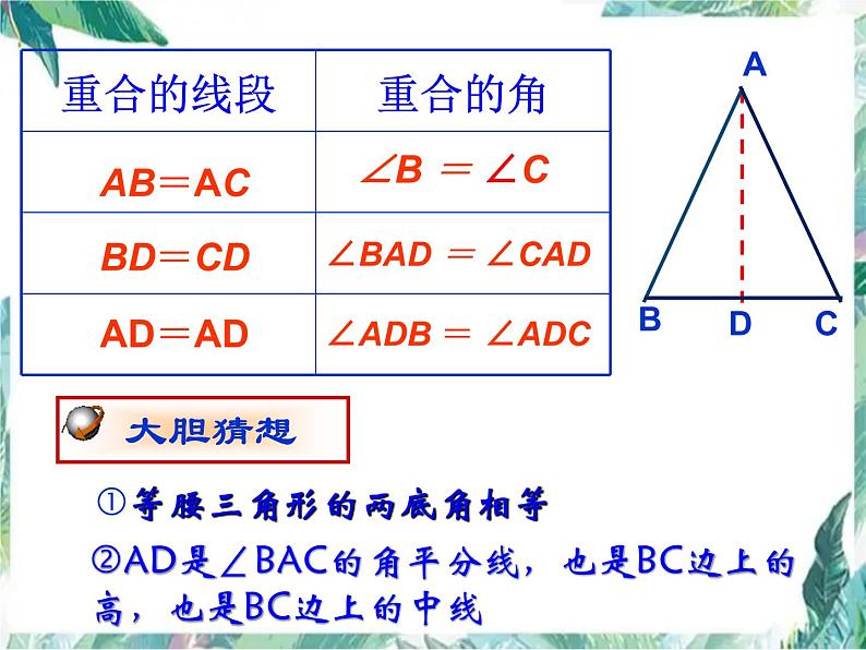 人教版 八年级上册 等腰三角形的性质 优质公开课课件第7页