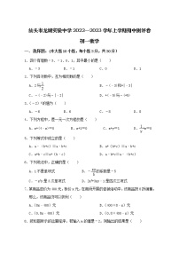 广东省汕头市龙湖区汕头市龙湖实验中学2022-2023学年七年级上学期10月期中测评数学试题(含答案)