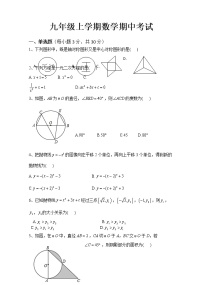 黑龙江省牡丹江市海林市朝鲜族中学2022-2023学年九年级上学期期中考试数学试题(含答案)