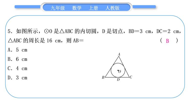 人教版九年级数学上周周测(六)(24.2)习题课件06