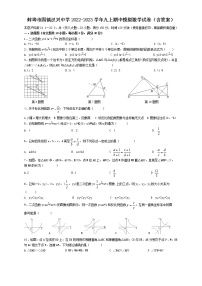 安徽省蚌埠市固镇县汉兴学校2022-2023学年九年级上学期期中模拟数学试卷(含答案)