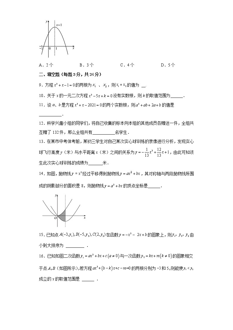 湖北省黄冈市浠水县兰溪镇六神中学2022-2023学年九年级上学期11月期中数学试题(含答案)02