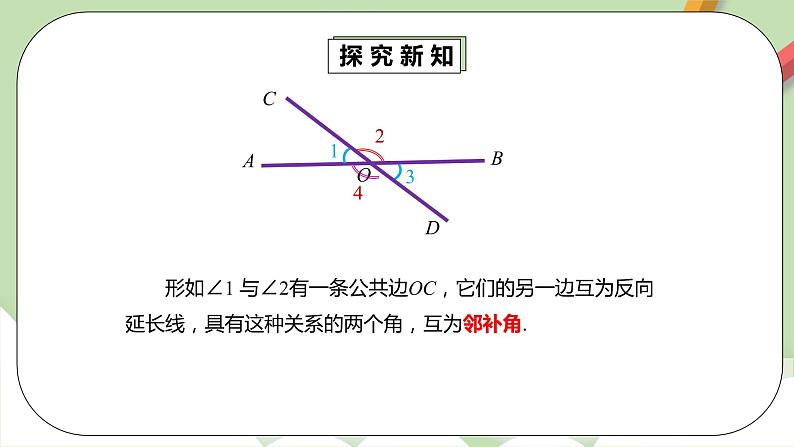 人教版数学七年级下册 5.1.1 相交线  课件PPT（送教案练习）06