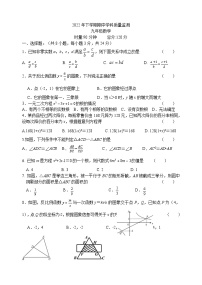 湖南省岳阳市岳阳县2022-2023学年九年级上学期11月期中数学试题(含答案)