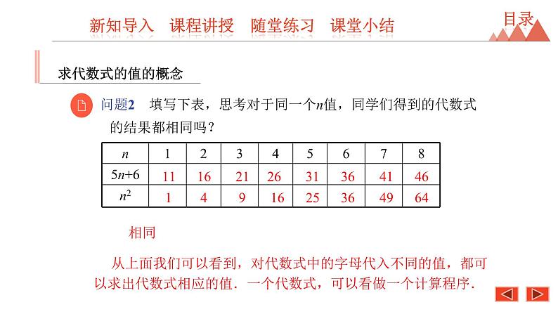 3.3 代数式的值  第1课时 求代数式的值-冀教版七年级数学上册课件第8页
